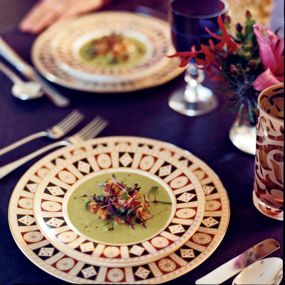 Chilled Celery Soup with Nantucket Bay Scallops (30 minutes)