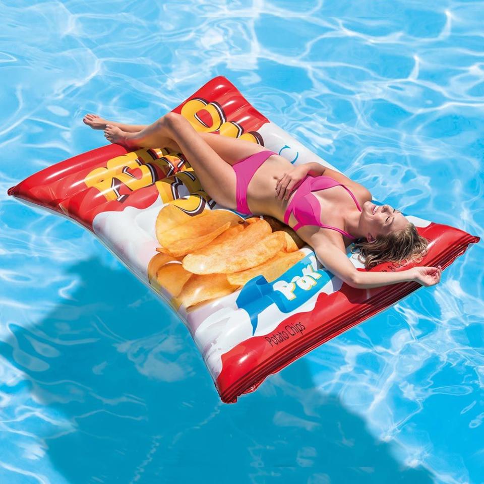 9) Inflatable Potato Chips Pool Float