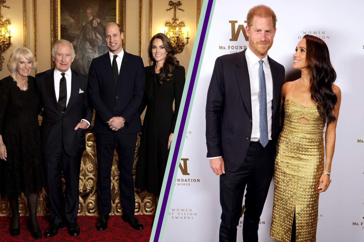  The Royal Family alongside Prince Harry and Meghan Markle 