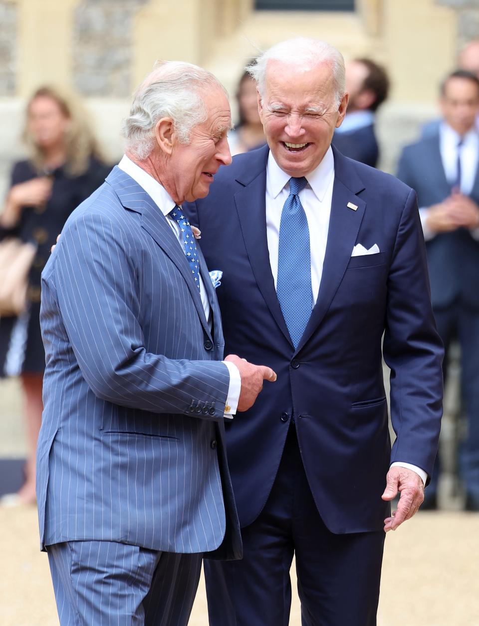King Charles greets President Joe Biden at Windsor Castle