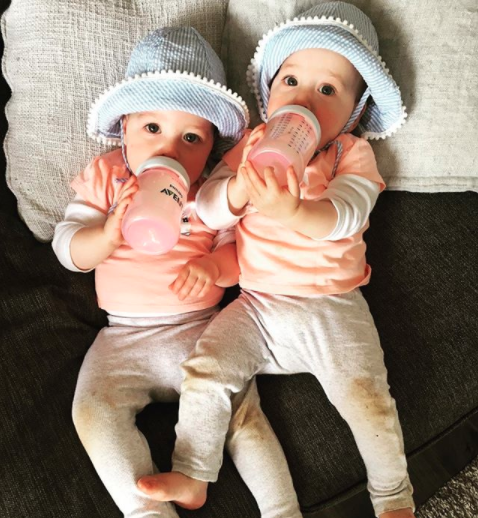 Evie beat her twin sister to walking. Photo: Instagram