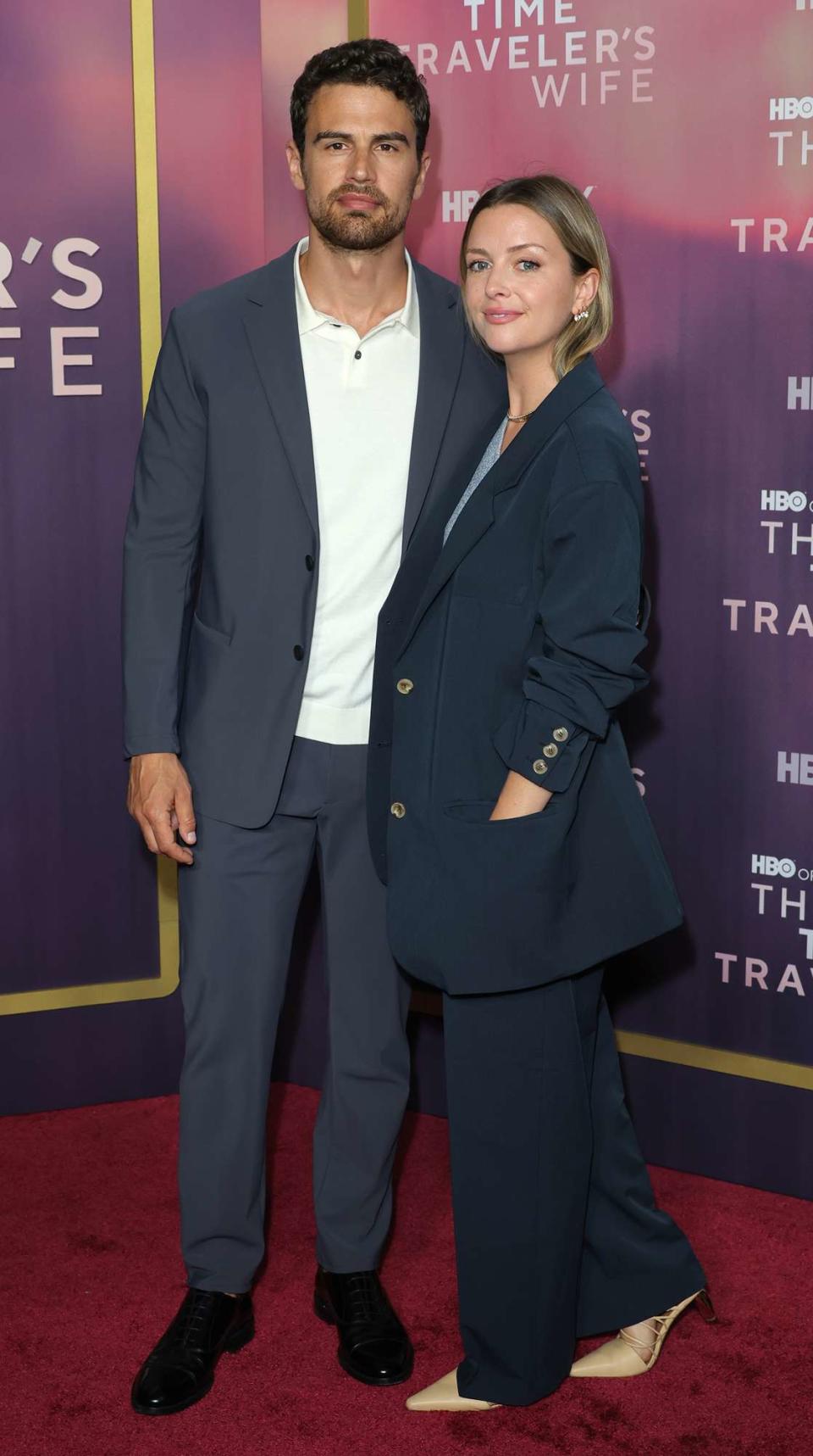 Theo James and Ruth Kearney attend HBO's "The Time Traveler's Wife" New York Premiere at The Morgan Library on May 11, 2022 in New York City