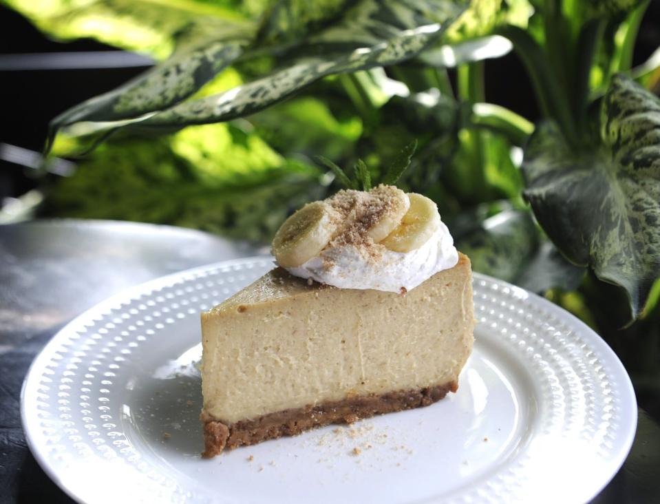 A banana pudding cheesecake made by Brittany Hadden at the Lamasco Bar & Grill has a vanilla wafer crust, caramelized banana puree in the cheesecake, and is topped with whipped cream, fresh bananas and nuts.
