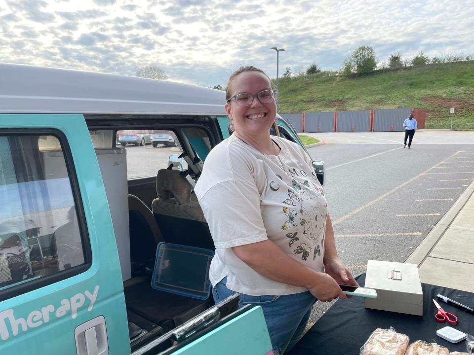 Cameron Carrell with Your Sugar Therapy was on hand offering a number of sweet treats at the annual Fine Arts Night held at Hardin Valley Middle School Tuesday, April 12, 2022.