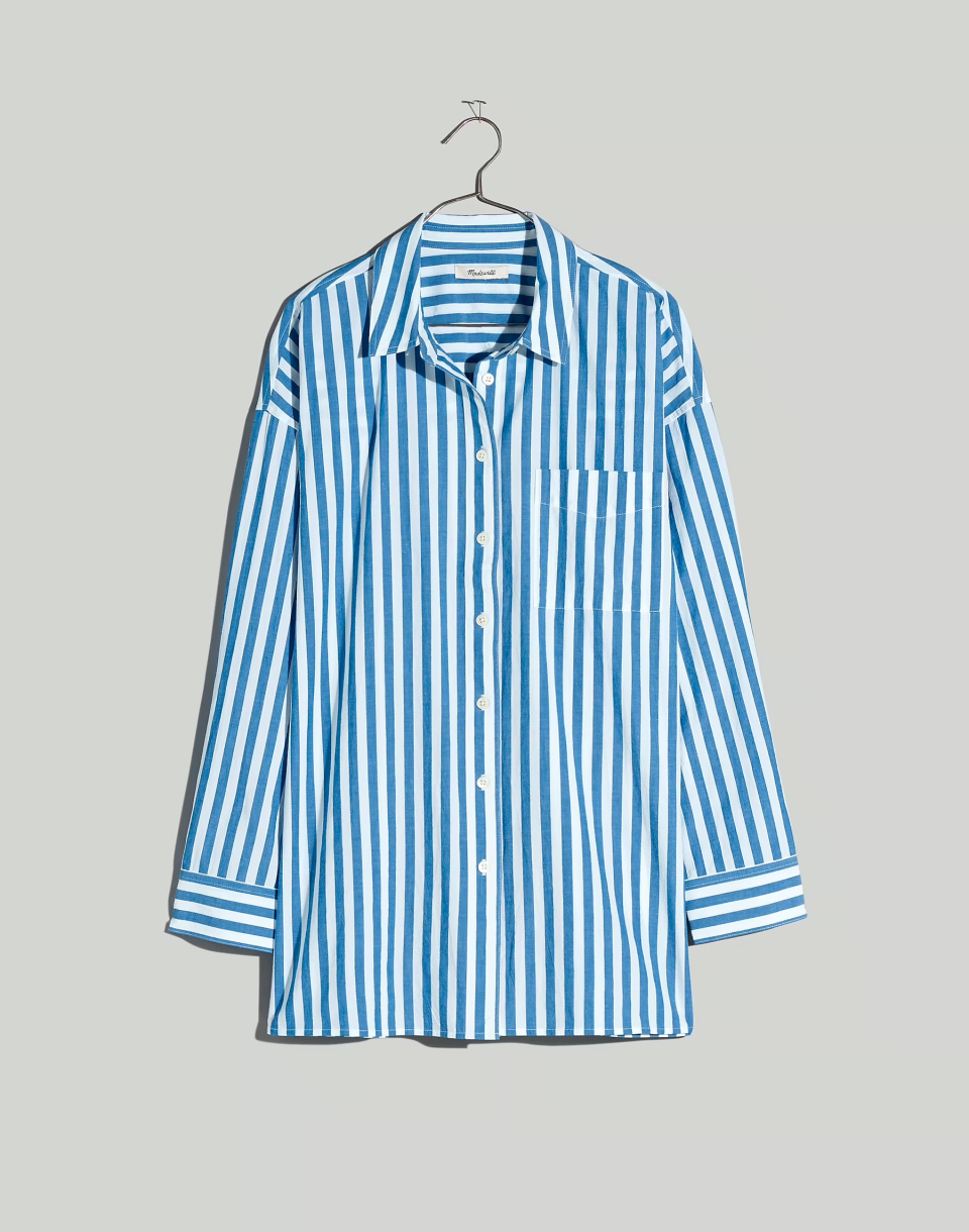 Madewell The Signature Poplin Oversized Shirt 