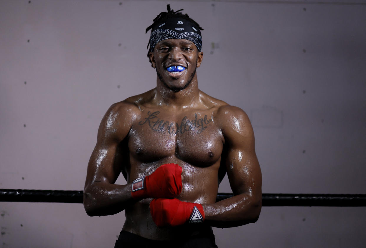 Boxing - KSI v Swarmz Photocall - Crystal House, London, Britain - August 8, 2022 KSI poses during a photocall Action Images via Reuters/Andrew Couldridge