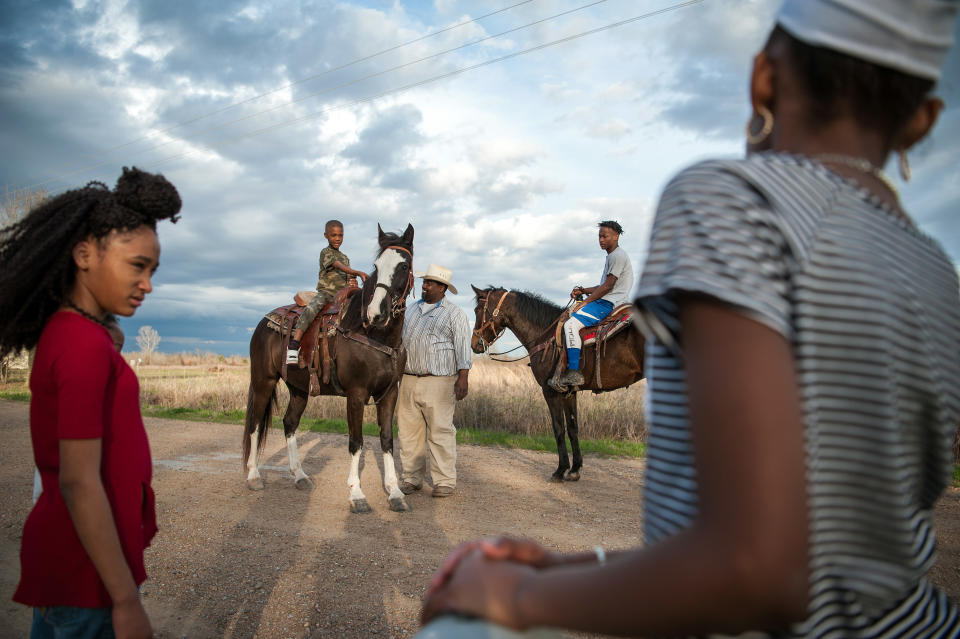 <p>Big Mike teaches kids to ride horses in rural Humphreys County, Miss., March 2018. (Photograph by Rory Doyle) </p>