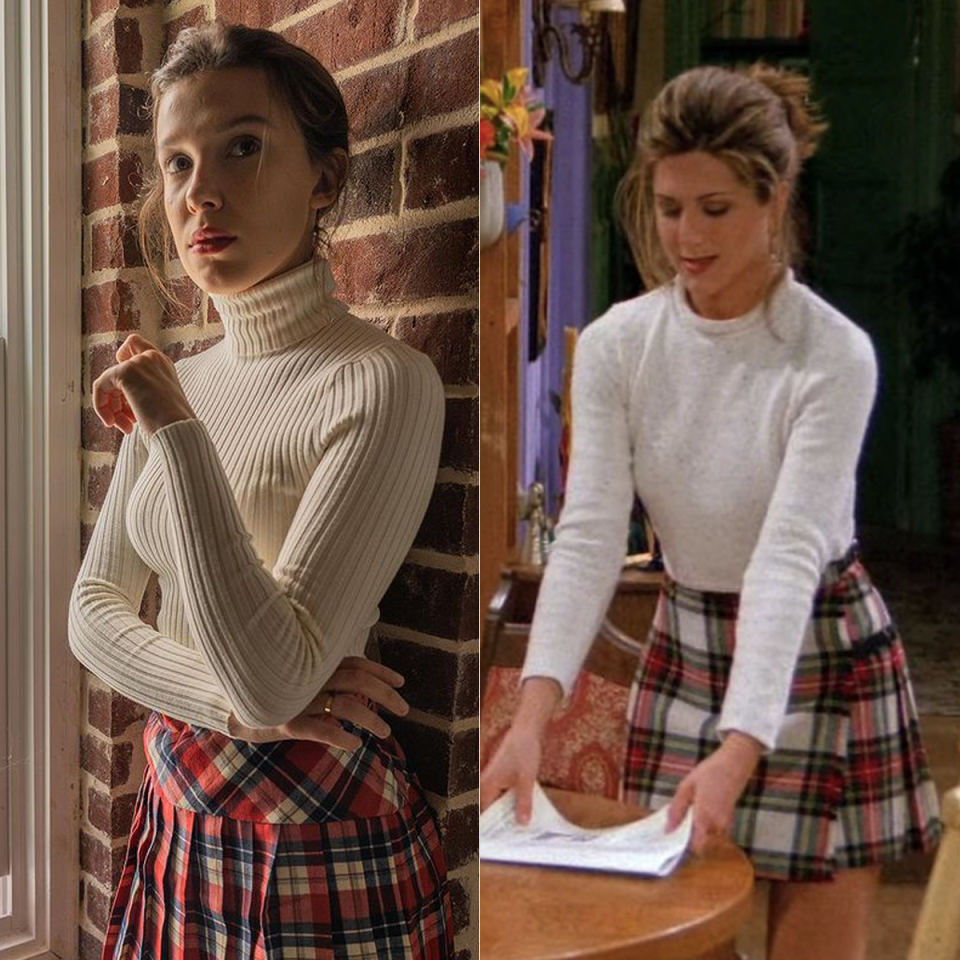 9) Millie Bobby Brown & Rachel Green in Friends