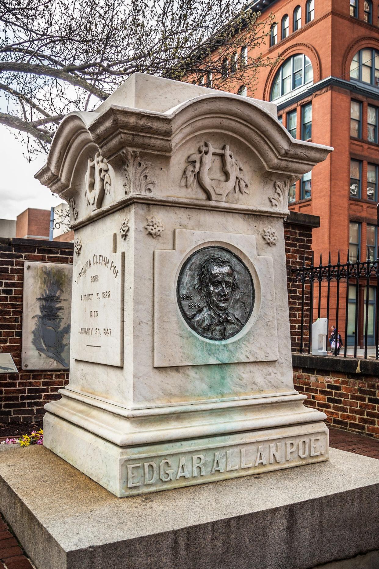 Edgar Allan Poe's Grave in Baltimore, MD