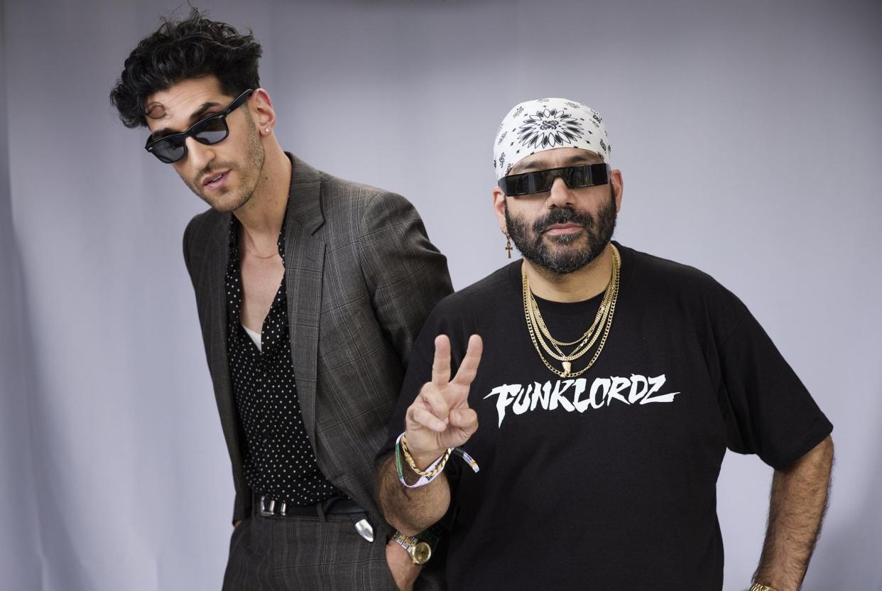 Chromeo backstage at ACL Fest 2023.