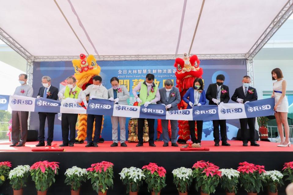 全台首座BOO公私協力建成的全日大林智慧生鮮物流園正式啟用。（記者張翔翻攝）