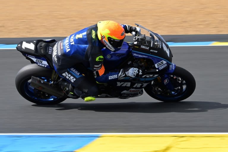 Karel Hanika au guidon de la Yamaha au Mans le 20 avril 2024 (DAMIEN MEYER)