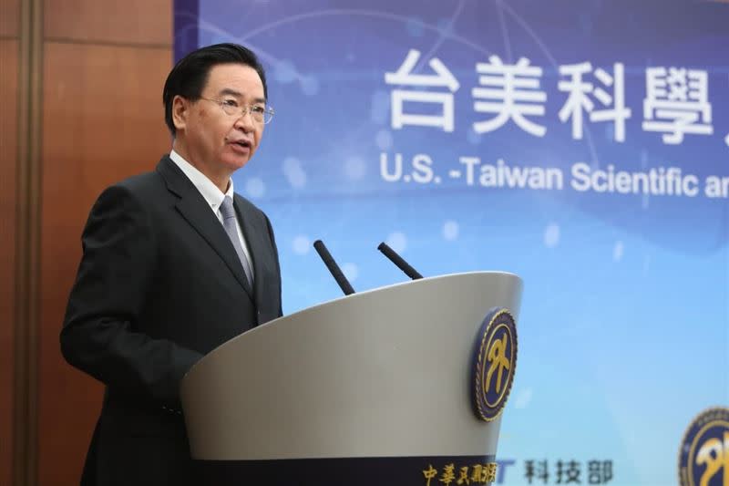  外交部長吳釗燮於《台美科學及技術合作協定》宣布茶會致詞。（圖／外交部提供）