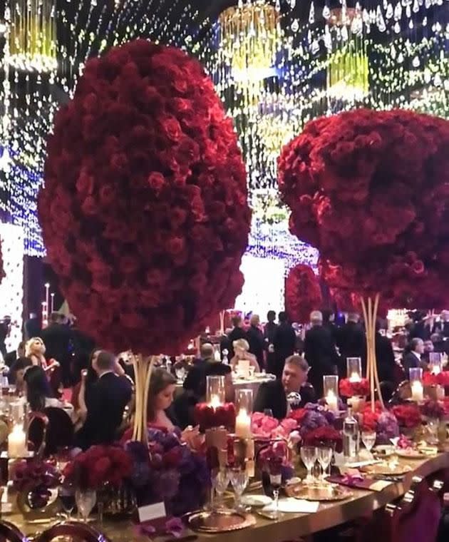 Flowers reportedly cost half a million dollars. Photo: CEN/Instagram