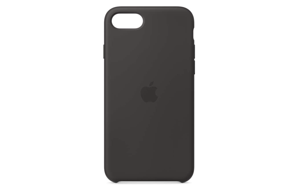 Apple Funda de silicón para el iPhone SE en negro. Foto: amazon.com.mx