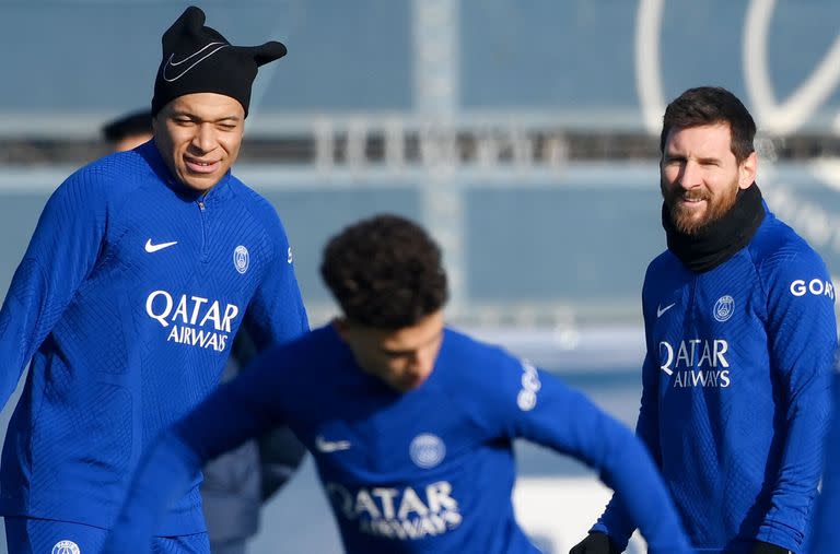 Último entrenamiento de PSG: Messi junto a Mbappé, que podría reaparecer tras un desgarro