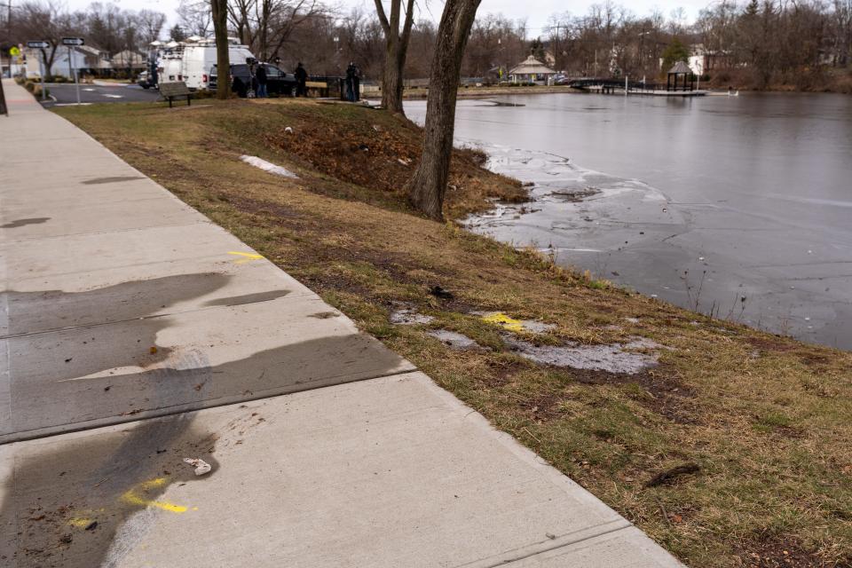 A car was found floating in New Market Pond in Piscataway early Tuesday morning. Both people found in the car died at the hospital.