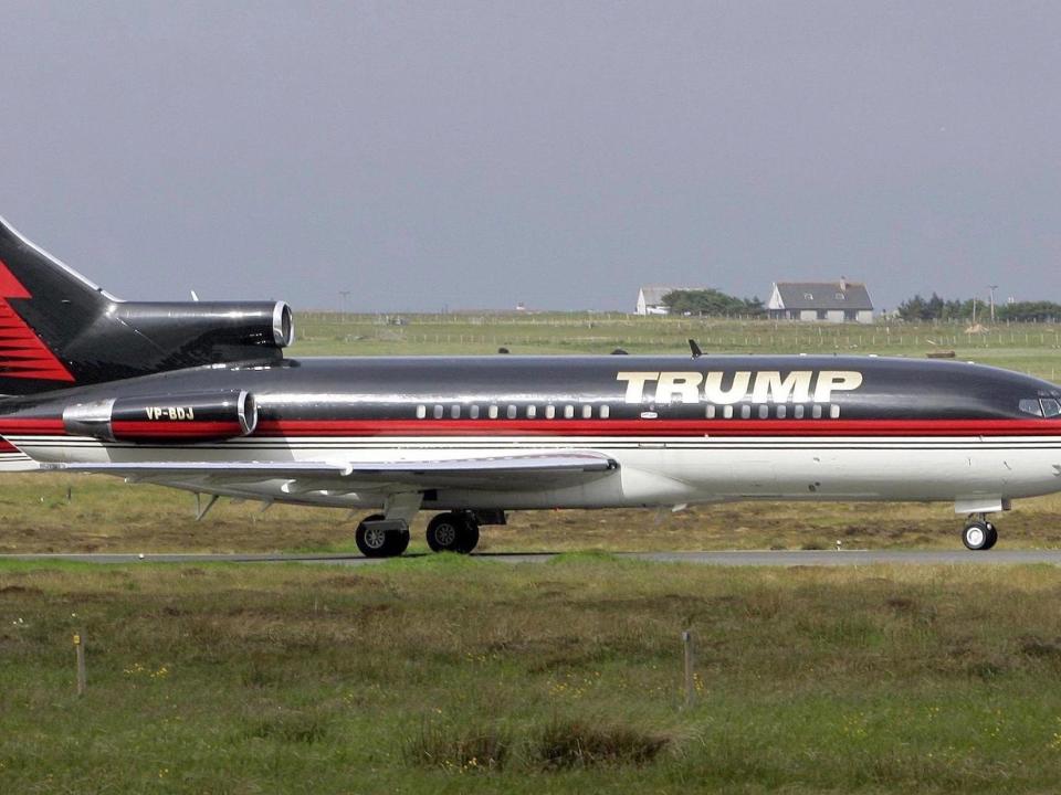 Trumps' Boeing 727 tri-jet.