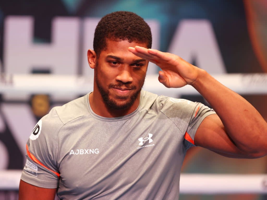 Joshua will defend his world heavyweight titles this Saturday at the Tottenham Hotspur Stadium (Getty Images)