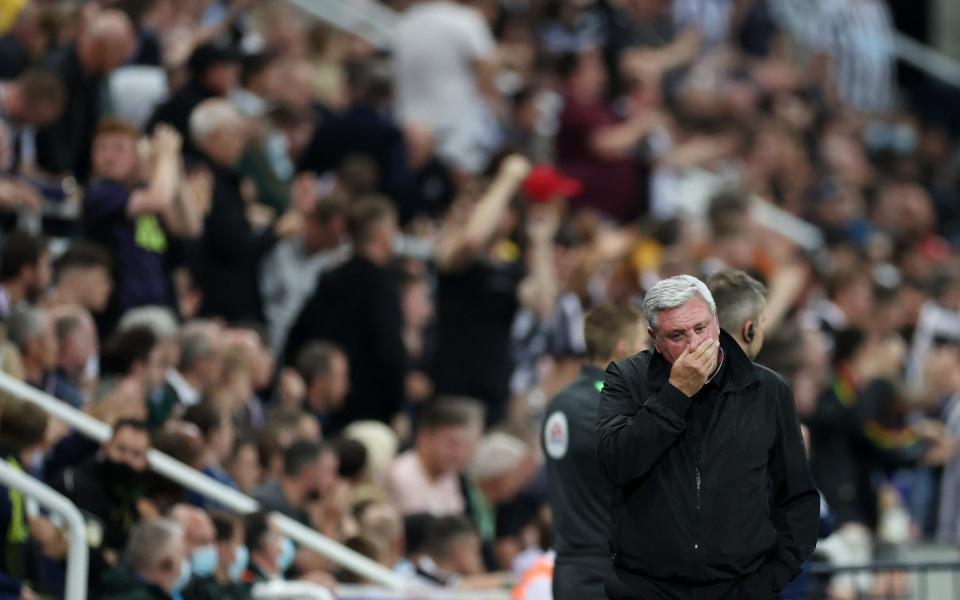 Steve Bruce on the touchline at St James' Park - Reuters