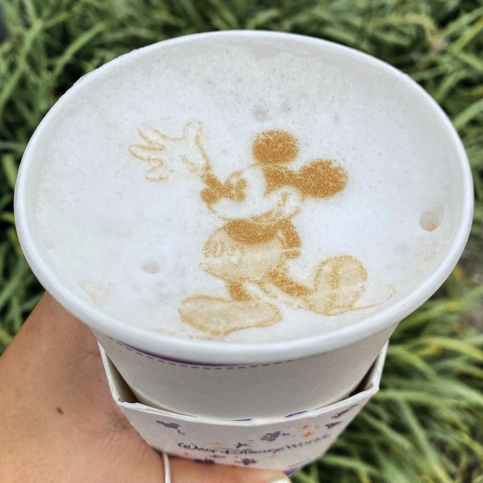 Mickey Mouse latte art is available at many Joffrey's locations throughout Disney parks and properties. (Photo: Joffrey's Coffee and Tea Company)