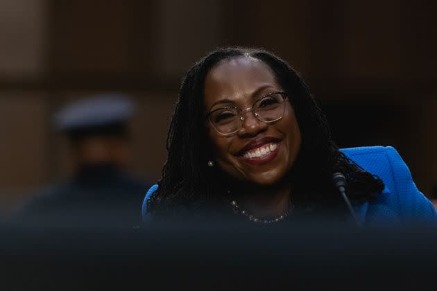 Jackson testifies before the Senate Judiciary Committee for the third day.  (Photo: Cheriss May for The New York Times)