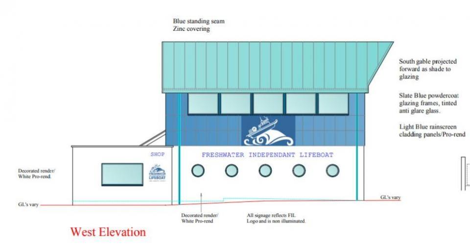 Isle of Wight County Press: The proposed look of Freshwater Independent Lifeboat Station.