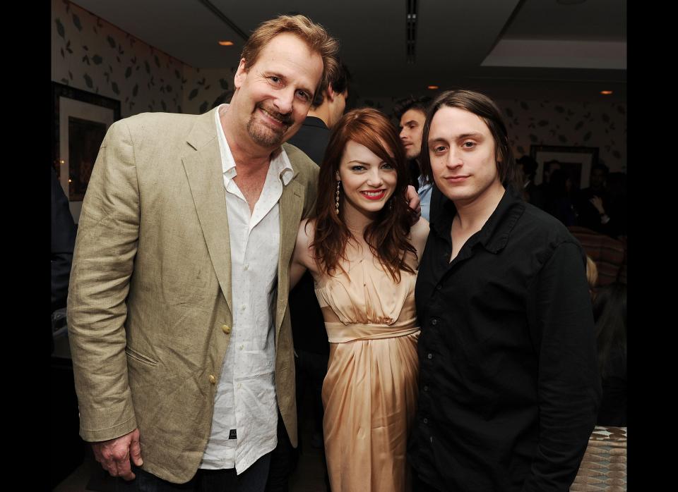 After meeting on the set of 2009's "Paper Man," Stone and Culkin were <a href="http://articles.nydailynews.com/2010-04-07/gossip/27061116_1_emma-stone-kieran-culkin-stars" target="_hplink">rumored to be dating</a>. Stone is now currently dating "The Amazing Spider-Man" co-star Andrew Garfield.