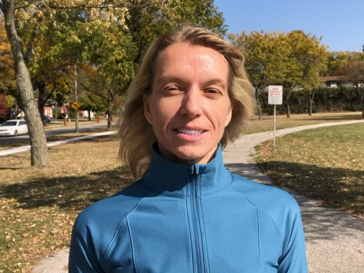 Lucie Cleroux will run in Sunday's Detroit Free Press Half Marathon after suffering a stroke four years ago. (TJ Dhir - image credit)