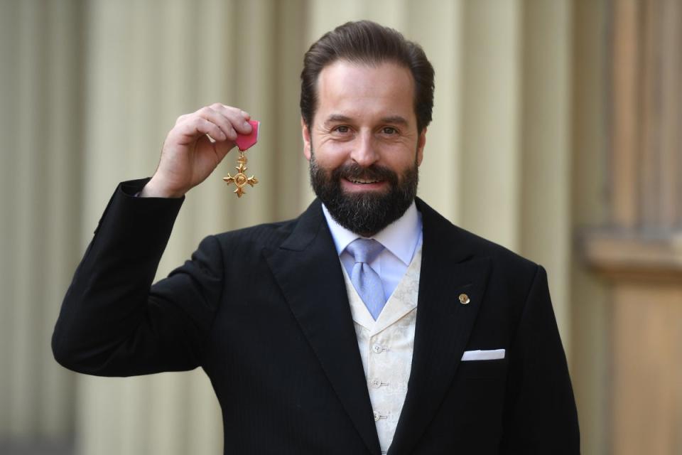 Alfie Boe with his OBE (Kirsty O’Connor/PA) (PA Archive)