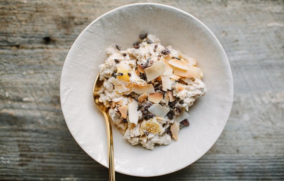 Orange-Date Muesli with Coconut and Cacao Nibs