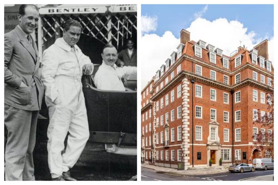 Three of the Bentley boys (Bernard Rubin, left) and the Grosvenor Square block. (ES Composite)