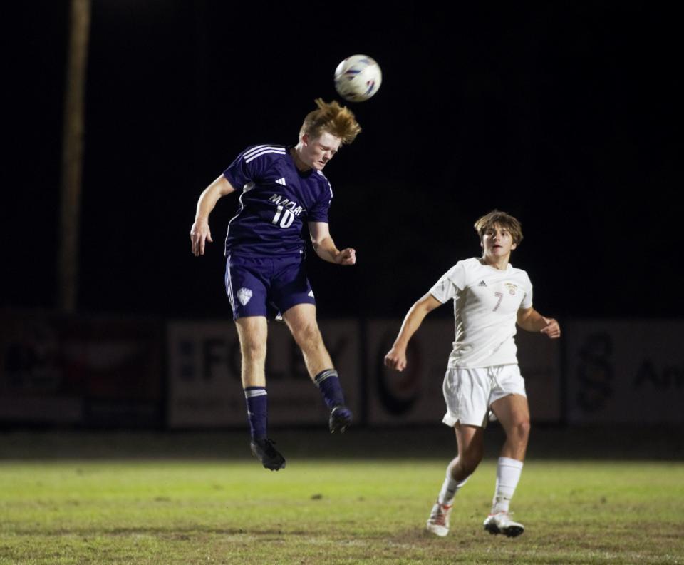 Maclay boys soccer beat Florida High to win the 3A Region 1 title on Wednesday, Feb. 14, 2024 at Maclay School