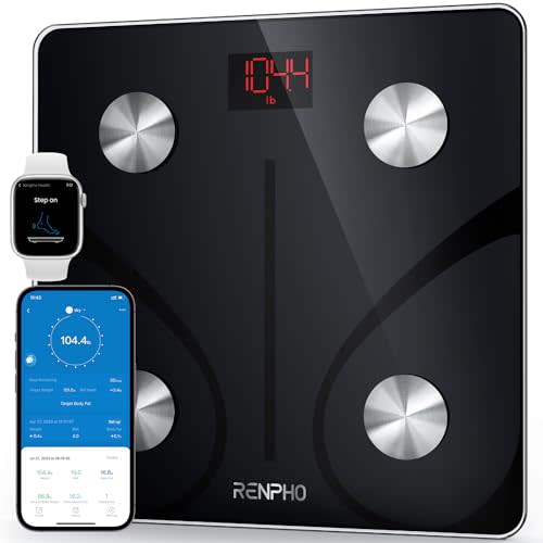 RENPHO Smart Scale for Body Weight, Digital Bathroom Scale BMI Weighing Bluetooth Body Fat Scal…