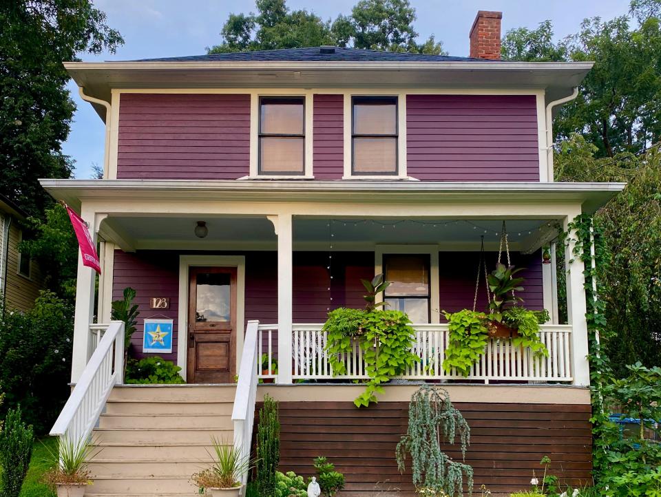 The exterior of the house after the renovations were completed.