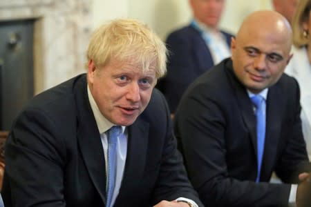 British PM Johnson holds his first cabinet meeting