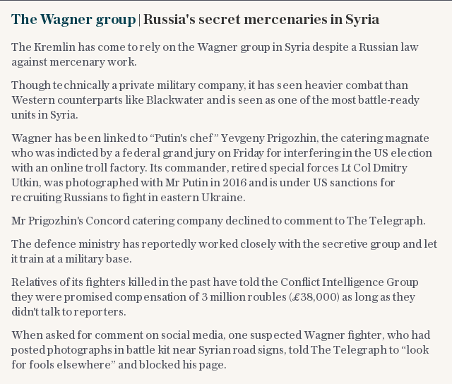 The Wagner group | Russia's secret mercenaries in Syria