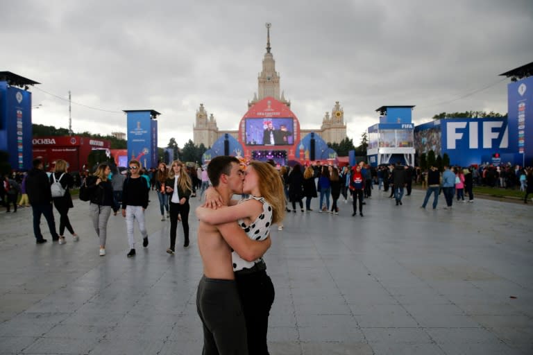 Moscow's World Cup fan zone, built on the doorstep of the city's iconic main university, has become a "flirt zone," joked the free Russian paper Metro