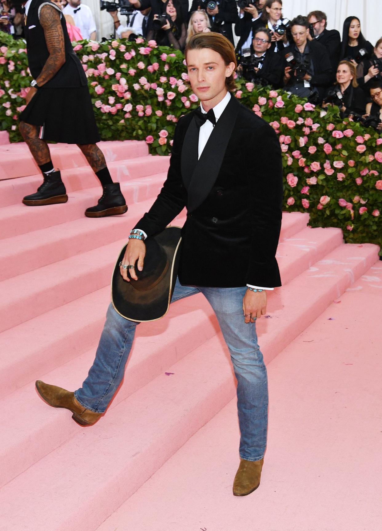 Patrick Schwarzenegger attends The 2019 Met Gala Celebrating Camp: Notes on Fashion at Metropolitan Museum of Art on May 06, 2019 in New York City.