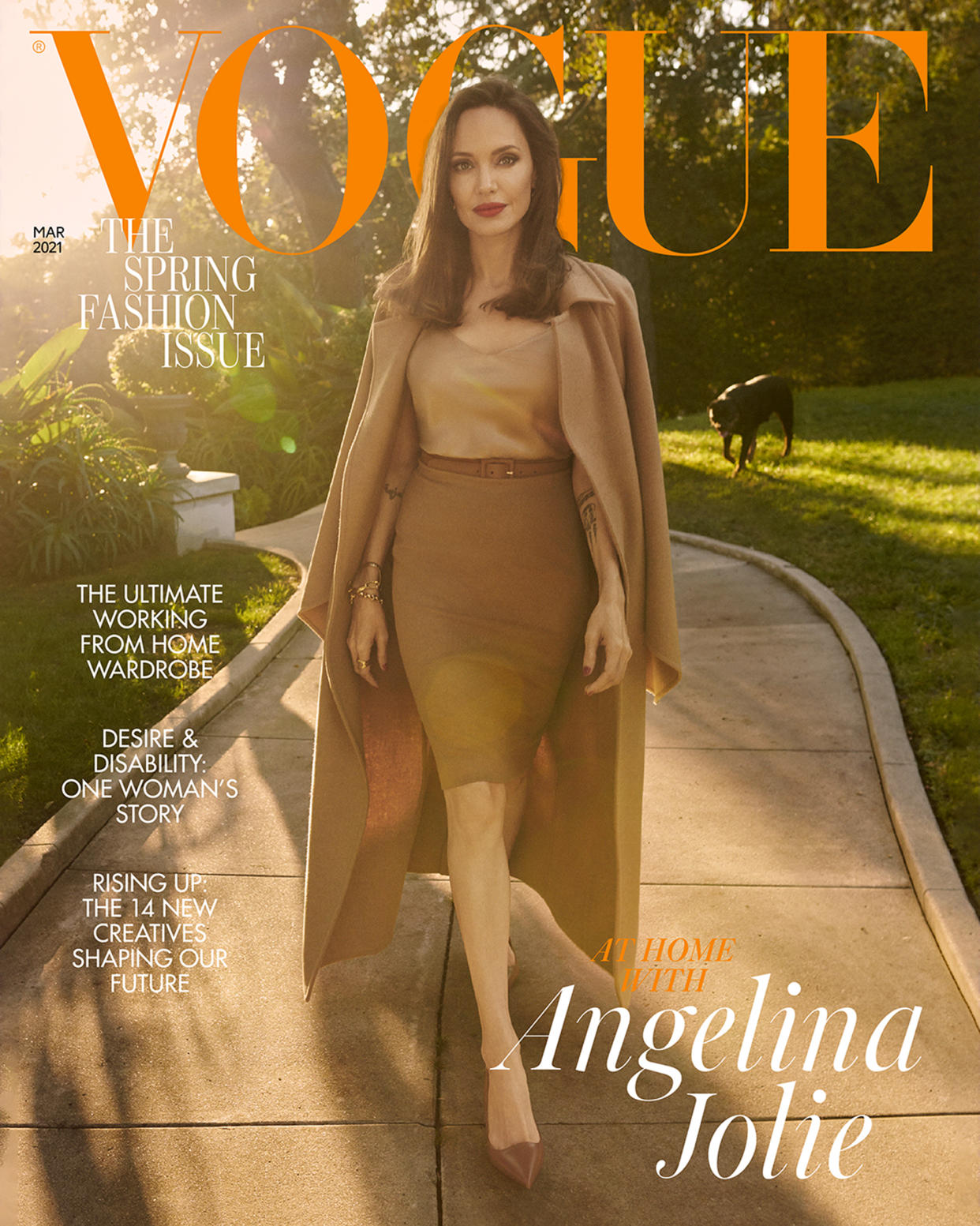 Jolie graces the cover of March's British Vogue. (Courtesy Craig McDean)