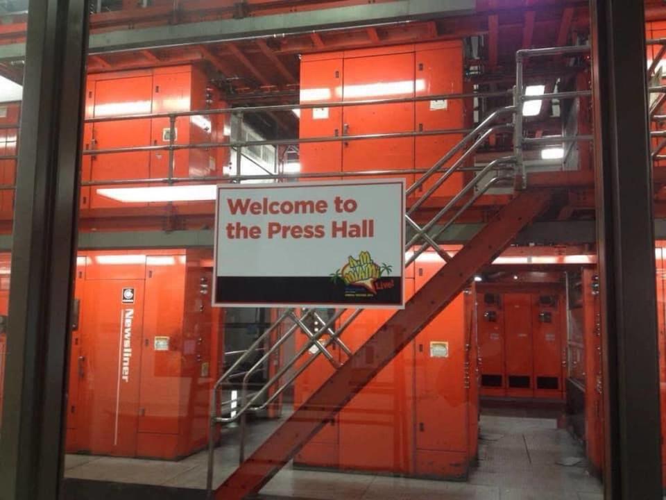 The interior of the pressroom when it was used by the Miami Herald.