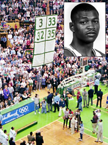 Reggie Lewis (June 27, 1993): Just three years after the outcry surrounding Hank Gather's death and months after the first signs that he had a similar heart problem, Lewis collapsed and died during an offseason workout at Brandeis University. The 6-foot-7 captain of the Celtics had passed out during a playoff game at the Boston Garden in April. It would turn out to be his final game. Lewis sought three different opinions from cardiologists, after the first at Boston's New England Baptist Hospital returned with a verdict that he could not safely return to professional basketball. The second opinion said he could play and a third recommended that he continue to have his heart monitored. Lewis was leaning towards returning to the NBA with the precaution of having a cardiologist and defibrillator on hand, but never got the chance.