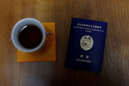 A North Korean passport for a family member of Baek Chong Won, 95, an ethnic North Korean living in Japan, is placed on a table at Baek's house in Tokyo, Japan, May 27, 2018. REUTERS/Kim Kyung-Hoon