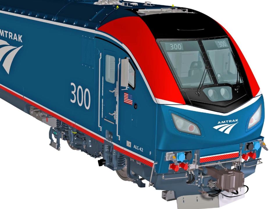 A rendering of Amtrak's ALC-42 Siemens Chargers locomotive - ALC-42 Siemens Chargers