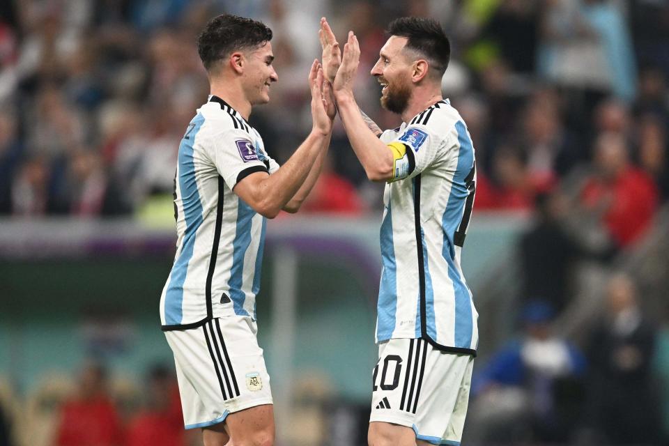 Messi y Julian Álvarez.