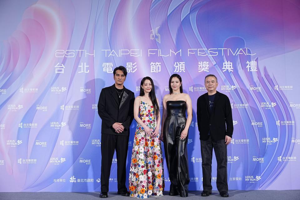 馬志翔（左起）、謝欣穎、劉品言與陳玉勳。（台北電影節提供）