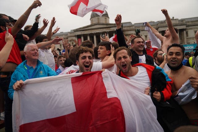 Fans watch England v Germany