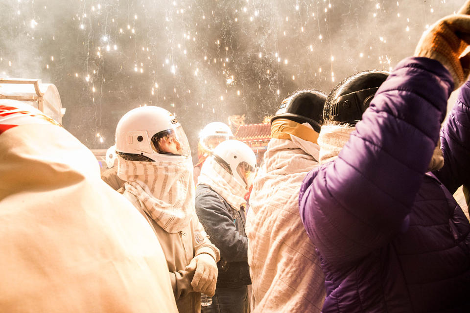 Taiwanese celebrate the world’s most dangerous fireworks festival