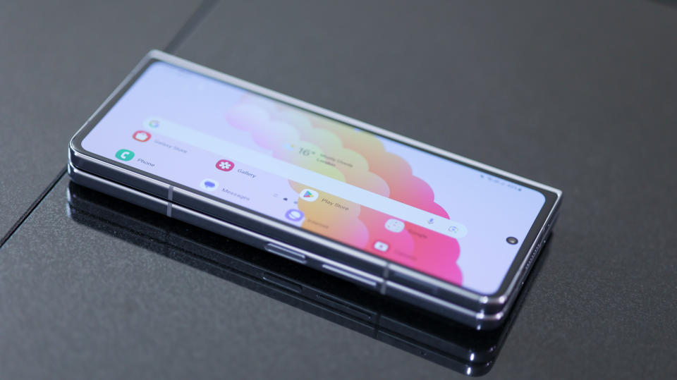 A photo of the Samsung Galaxy Z Fold 5 foldable smartphone