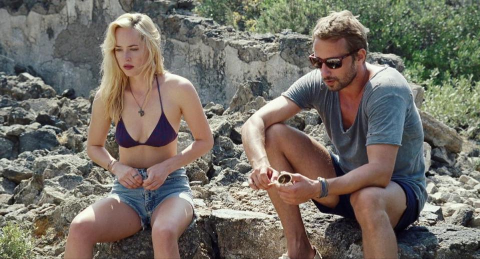 Dakota Johnson and Matthias Schoenaerts in A Bigger Splash (2016) (Studiocanal)